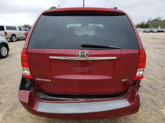 KNDMH4C74B6382592 - 2011 KIA SEDONA EX BURGUNDY photo 6