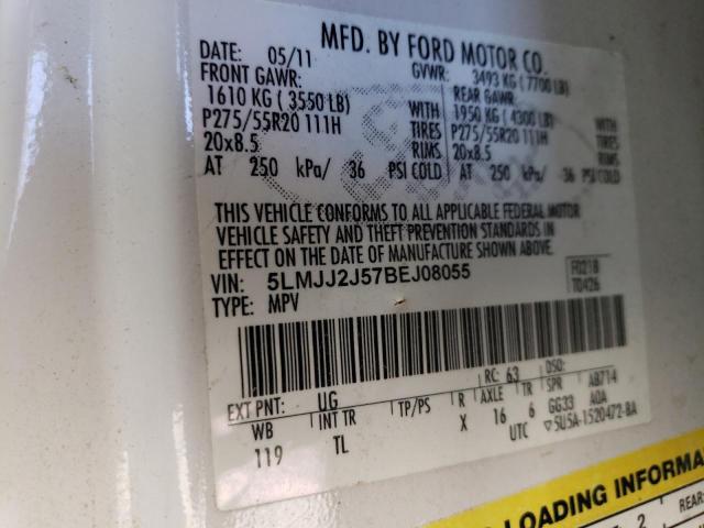 5LMJJ2J57BEJ08055 - 2011 LINCOLN NAVIGATOR WHITE photo 14