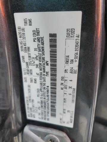 1FMCU0GX7GUB19974 - 2016 FORD ESCAPE SE GRAY photo 12