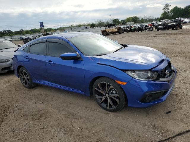 2HGFC2F8XKH602348 - 2019 HONDA CIVIC SPORT 蓝色 照片 4