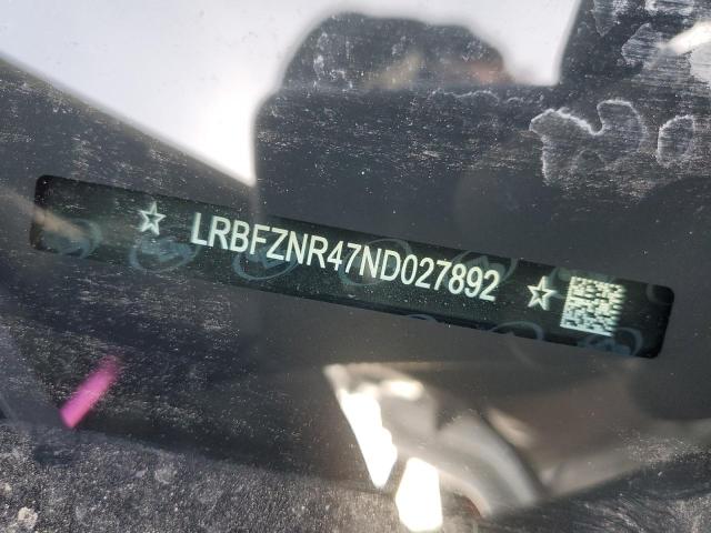 LRBFZNR47ND027892 - 2022 BUICK ENVISION ESSENCE Սպիտակ լուսանկար 13