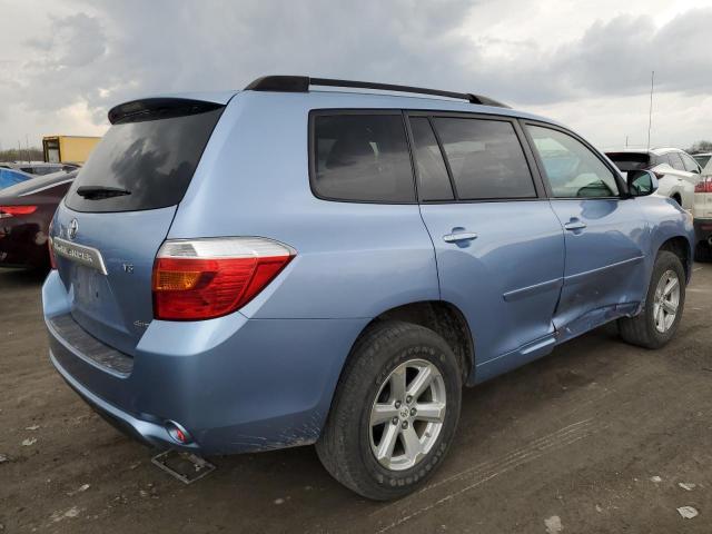 JTEES41A682099983 - 2008 TOYOTA HIGHLANDER BLUE photo 3