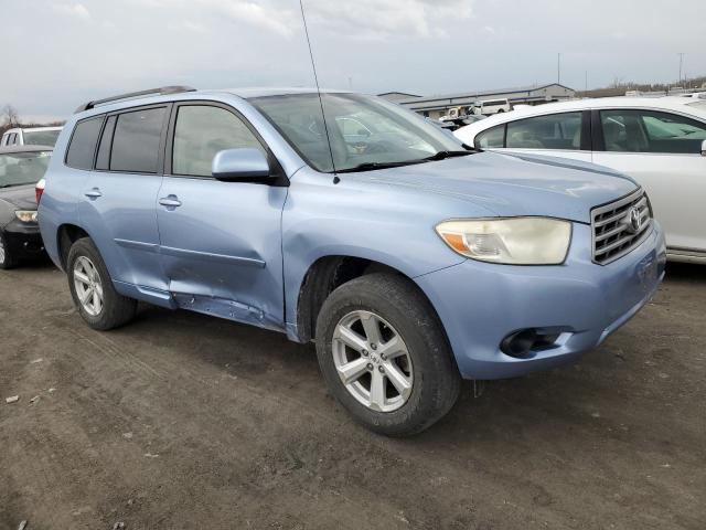 JTEES41A682099983 - 2008 TOYOTA HIGHLANDER BLUE photo 4