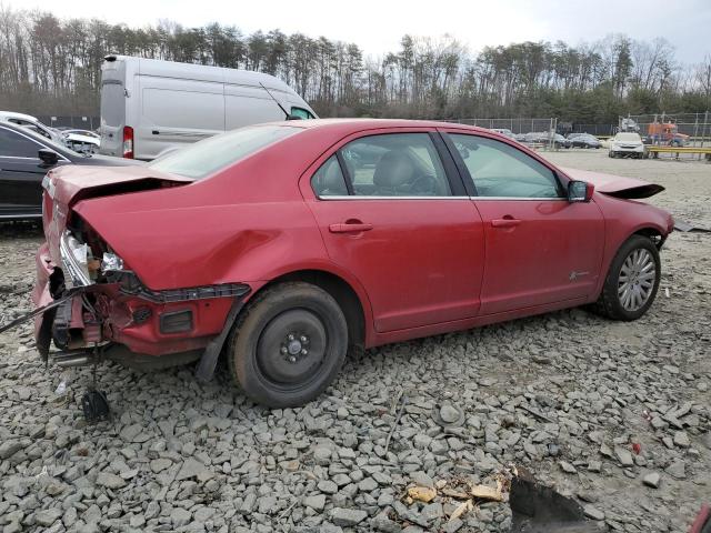 3FADP0L31CR222558 - 2012 FORD FUSION HYBRID RED photo 3