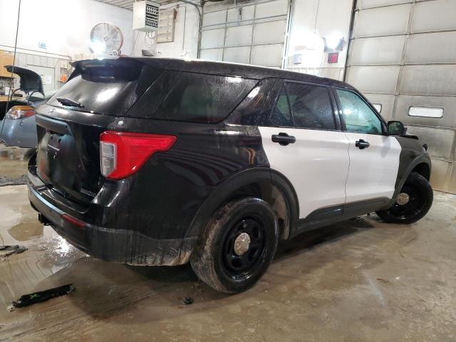 1FM5K8AB1NGB46304 - 2022 FORD EXPLORER POLICE INTERCEPTOR BLACK photo 3