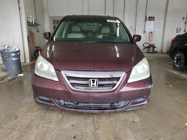 5FNRL38777B455277 - 2007 HONDA ODYSSEY EXL MAROON photo 5