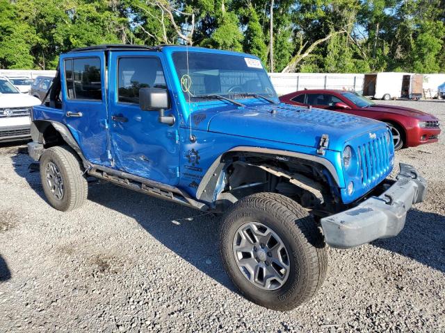 1C4BJWDG4FL605145 - 2015 JEEP WRANGLER U SPORT BLUE photo 4