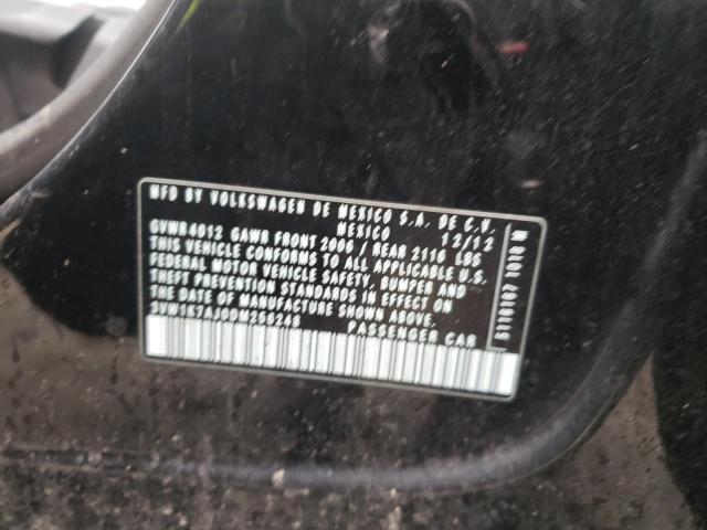 3VW1K7AJ0DM256248 - 2013 VOLKSWAGEN JETTA BASE 黑色 照片 12