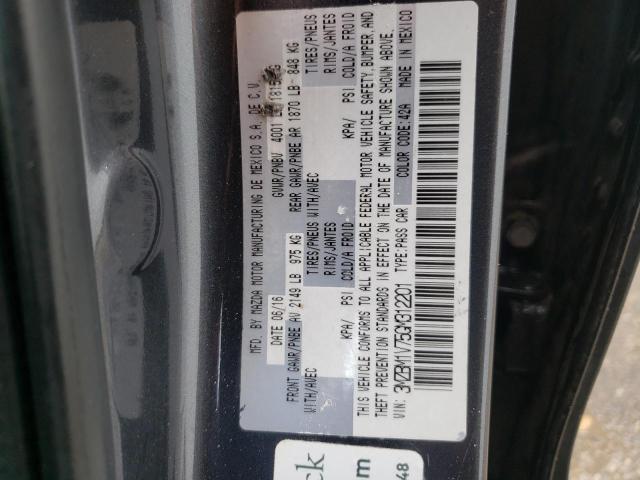 3MZBM1V75GM312201 - 2016 MAZDA 3 TOURING GRAY photo 12