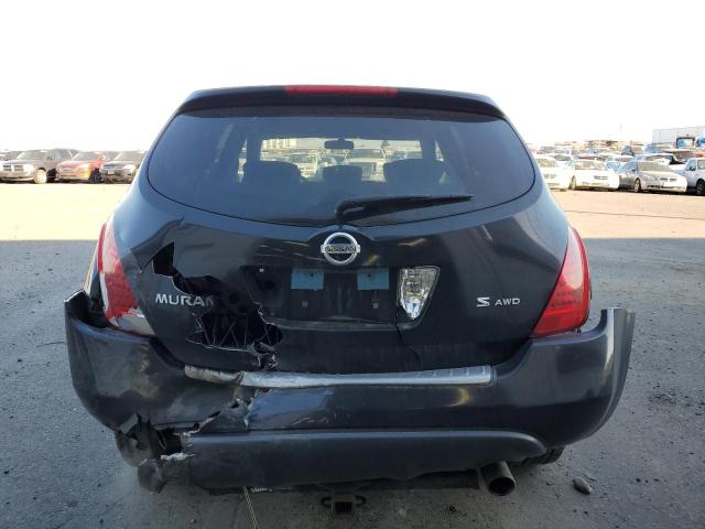 JN8AZ08W16W500763 - 2006 NISSAN MURANO SL BLACK photo 6