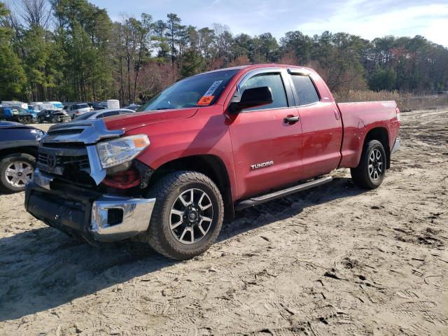 5TFUM5F15FX061931 - 2015 TOYOTA TUNDRA DOUBLE CAB SR/SR5 RED photo 1