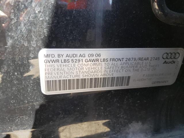 WAUDH74F77N050163 - 2007 AUDI A6 3.2 QUATTRO BLACK photo 12