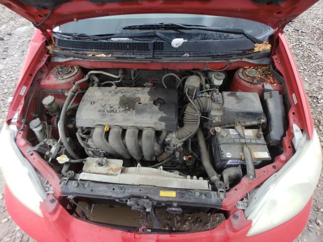 2T1KR32E73C107369 - 2003 TOYOTA COROLLA MA XR RED photo 11