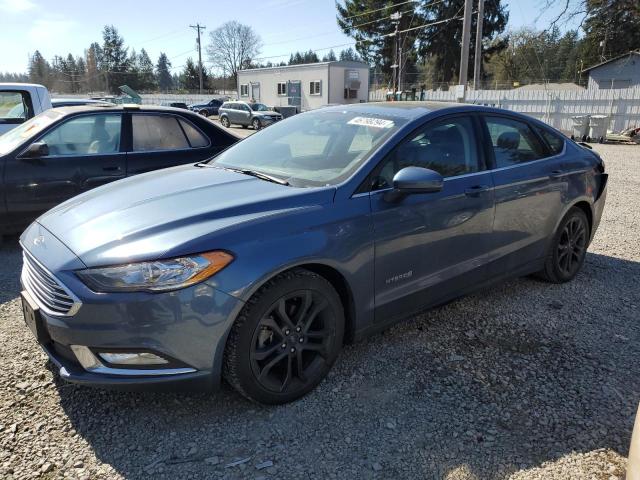 3FA6P0LU9JR132010 - 2018 FORD FUSION SE HYBRID BLUE photo 1