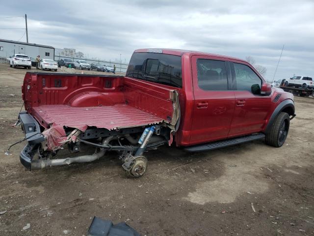 1FTFW1RG8JFB26748 - 2018 FORD F150 RAPTOR RED photo 3