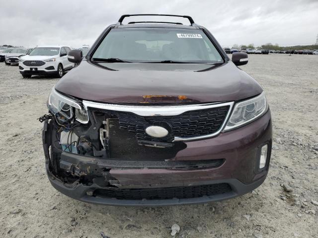 5XYKU4A77FG555515 - 2015 KIA SORENTO EX MAROON photo 5