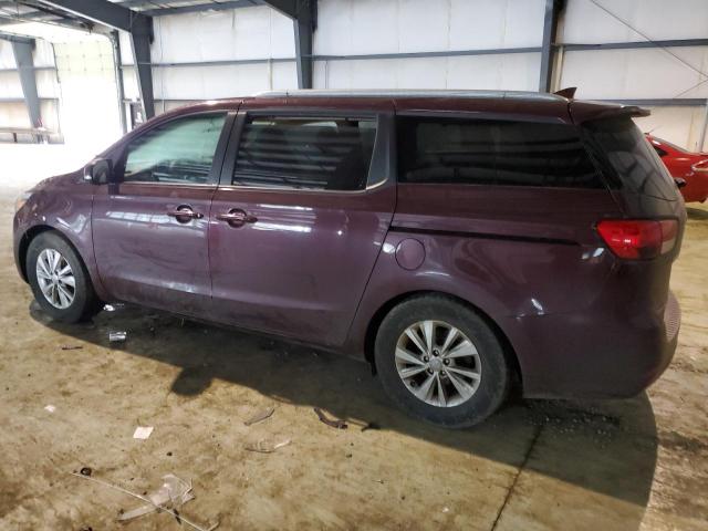 KNDMB5C14H6327586 - 2017 KIA SEDONA LX MAROON photo 2