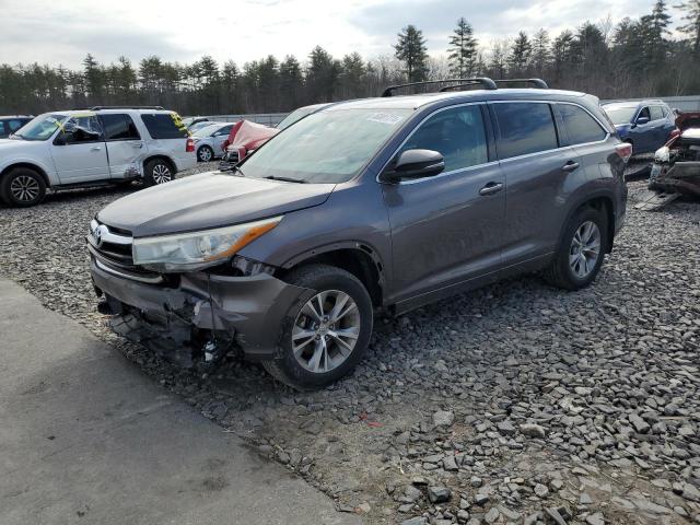 5TDJKRFH3FS142526 - 2015 TOYOTA HIGHLANDER XLE GRAY photo 1