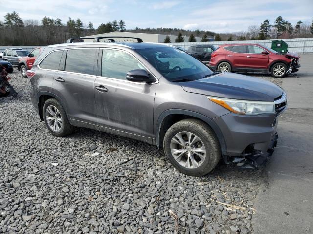 5TDJKRFH3FS142526 - 2015 TOYOTA HIGHLANDER XLE GRAY photo 4