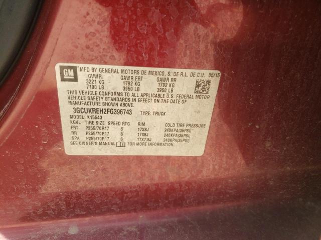 3GCUKREH2FG396743 - 2015 CHEVROLET SILVERADO K1500 LT MAROON photo 13