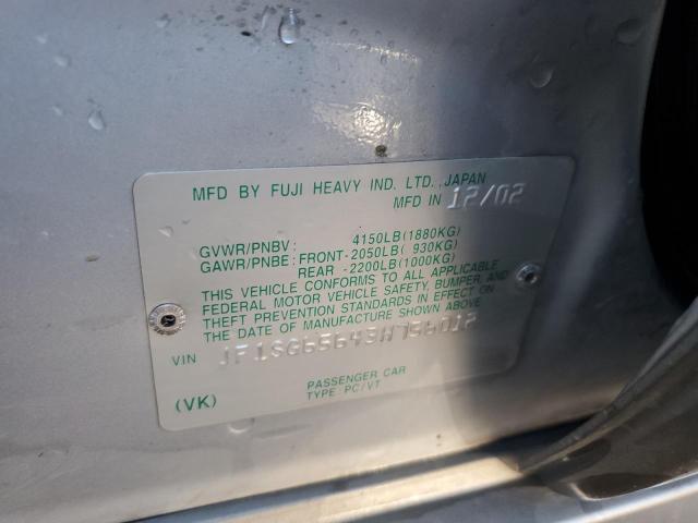 JF1SG65643H756012 - 2003 SUBARU FORESTER 2.5XS Argent photo 12