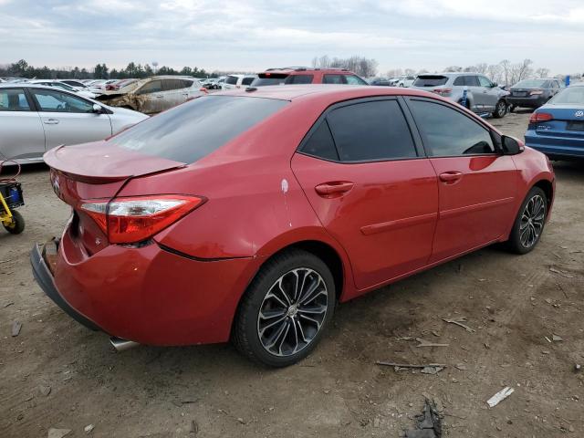 2T1BURHE9FC274085 - 2015 TOYOTA COROLLA L RED photo 3