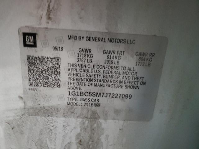 1G1BC5SM7J7227099 - 2018 CHEVROLET CRUZE LS SILVER photo 12