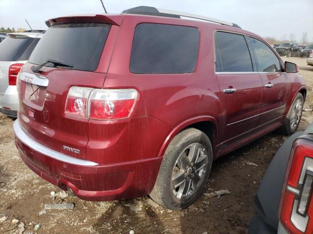 1GKKVTED0BJ216908 - 2011 GMC ACADIA DENALI BURGUNDY photo 3