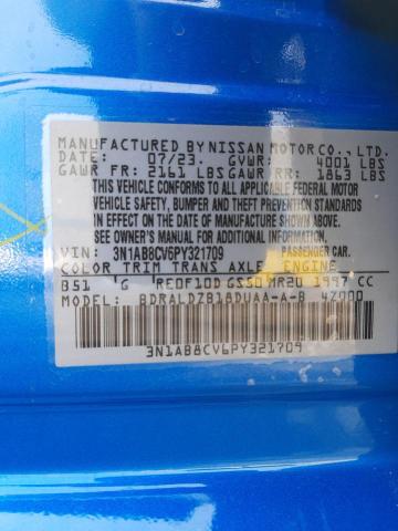 3N1AB8CV6PY321709 - 2023 NISSAN SENTRA SV BLUE photo 12