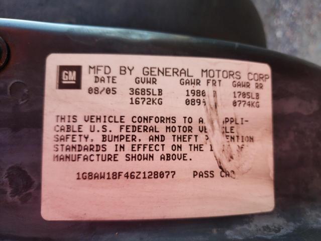 1G8AW18F46Z128077 - 2006 SATURN ION LEVEL 3 SILVER photo 12
