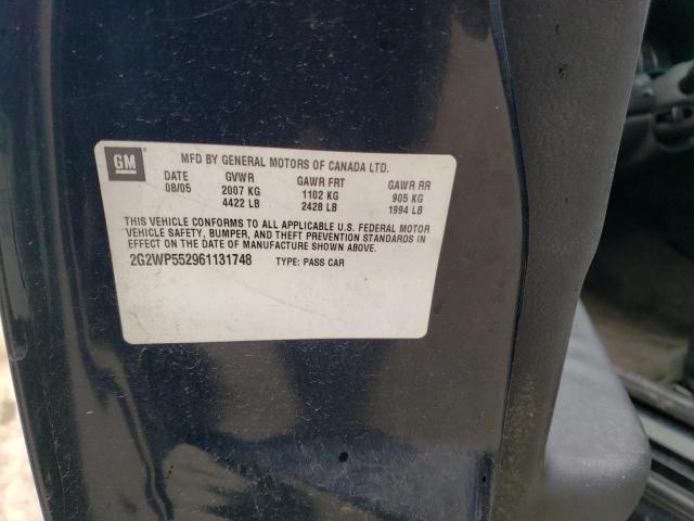 2G2WP552961131748 - 2006 PONTIAC GRAND PRIX 黑色 照片 12