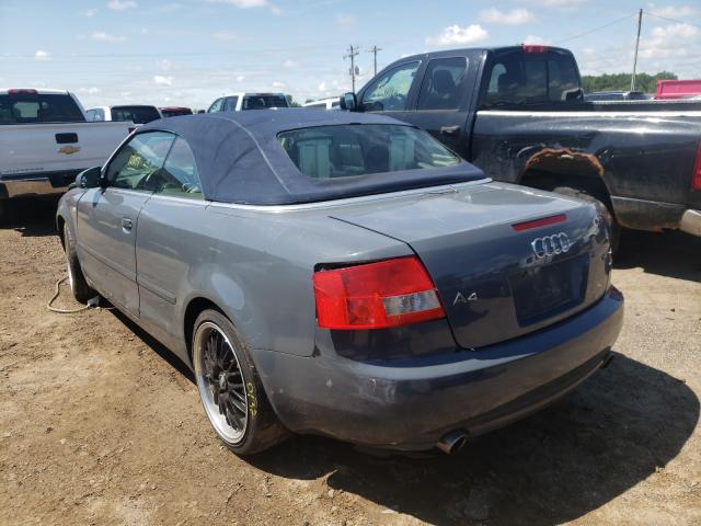 WAUAC48H75K013964 - 2005 AUDI A4 1.8 CABRIOLET GRAY photo 3