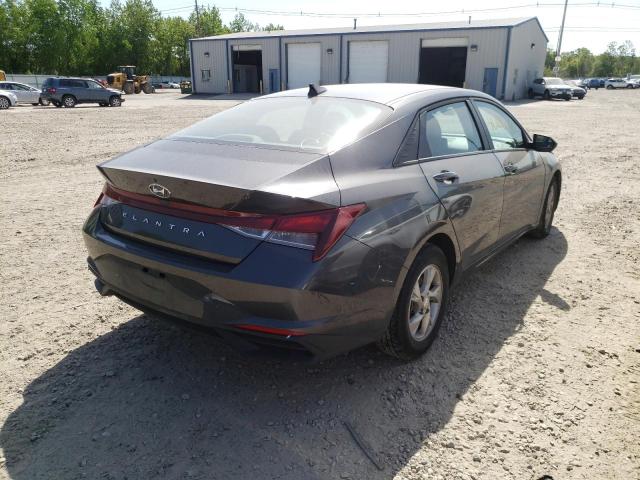 5NPLL4AG4MH036631 - 2021 HYUNDAI ELANTRA SE GRAY photo 4