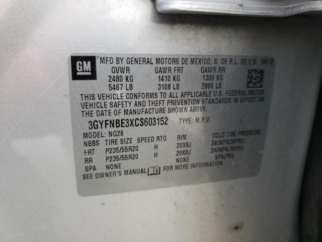 3GYFNBE3XCS603152 - 2012 CADILLAC SRX PERFORMANCE COLLECTION Күміс фото 13