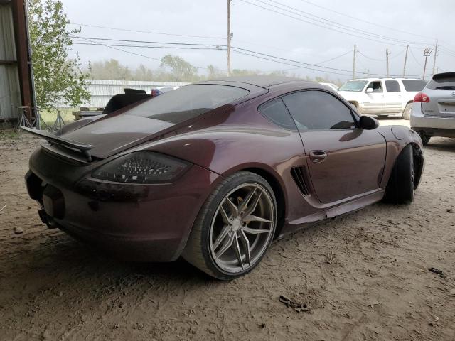 WP0AA29877U762234 - 2007 PORSCHE CAYMAN MAROON photo 3