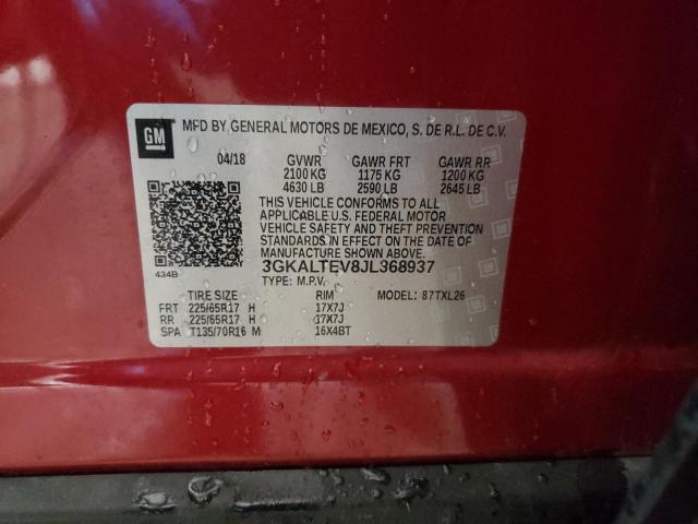 3GKALTEV8JL368937 - 2018 GMC TERRAIN SLE RED photo 13