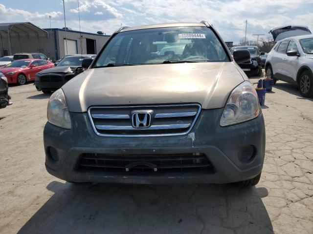 JHLRD68585C008306 - 2005 HONDA CR-V LX GOLD photo 5