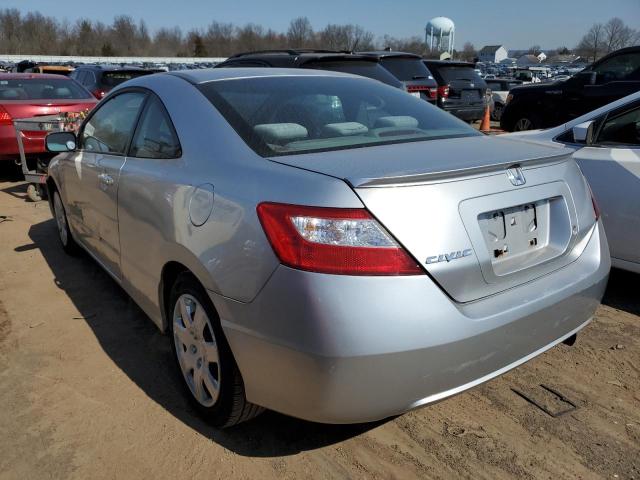 2HGFG12627H507485 - 2007 HONDA CIVIC LX SILVER photo 2