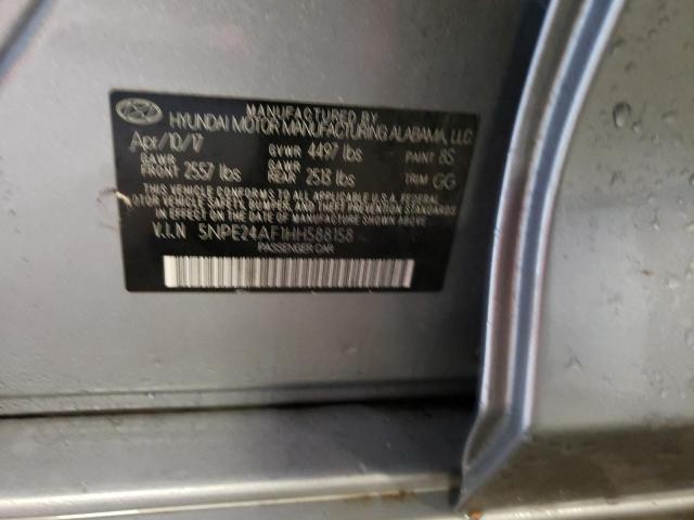 5NPE24AF1HH588158 - 2017 HYUNDAI SONATA SE SILVER photo 12