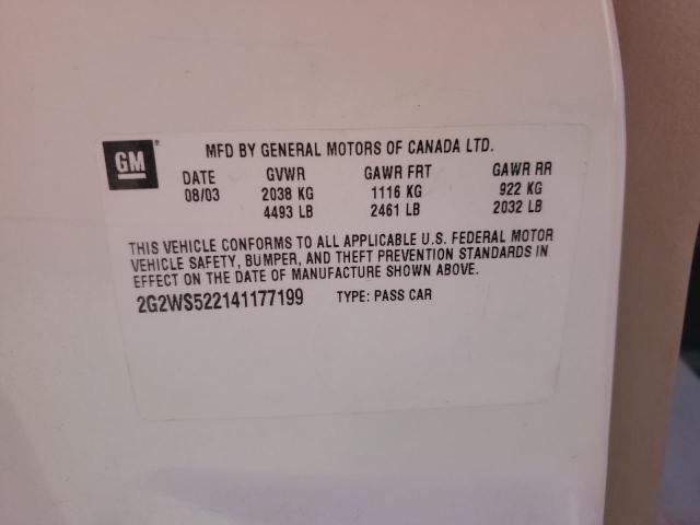 2G2WS522141177199 - 2004 PONTIAC GRAND PRIX GT2 WHITE photo 12