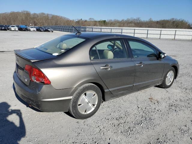 JHMFA36217S008008 - 2007 HONDA CIVIC HYBRID GRAY photo 3