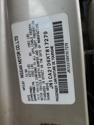 JN1CA21D6XT817279 - 1999 NISSAN MAXIMA GLE GOLD photo 13