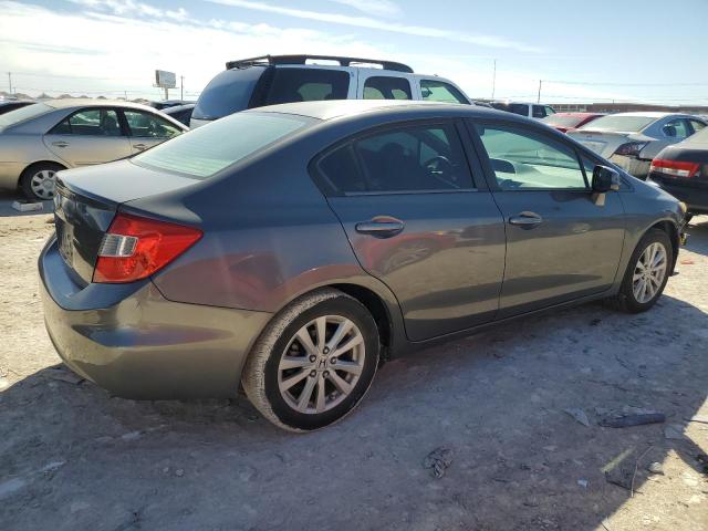 2HGFB2F98CH521698 - 2012 HONDA CIVIC EXL GRAY photo 3