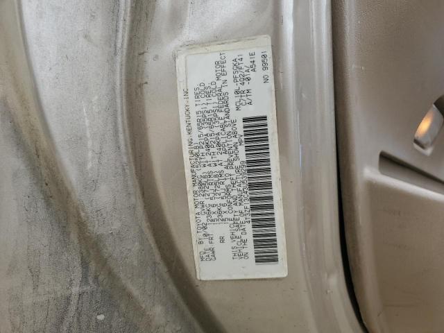 4T3ZF13C43U539299 - 2003 TOYOTA SIENNA LE BEIGE photo 13