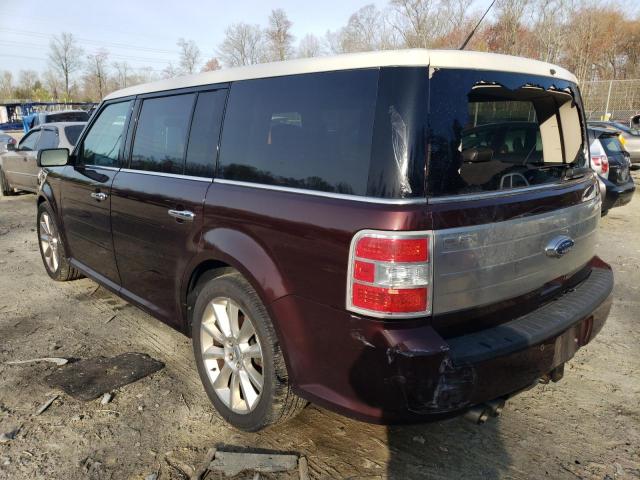 2FMHK6DC9ABA25706 - 2010 FORD FLEX LIMITED BURGUNDY photo 2