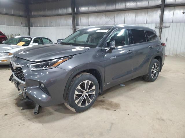 5TDGBRCH4MS527492 - 2021 TOYOTA HIGHLANDER HYBRID XLE GRAY photo 1