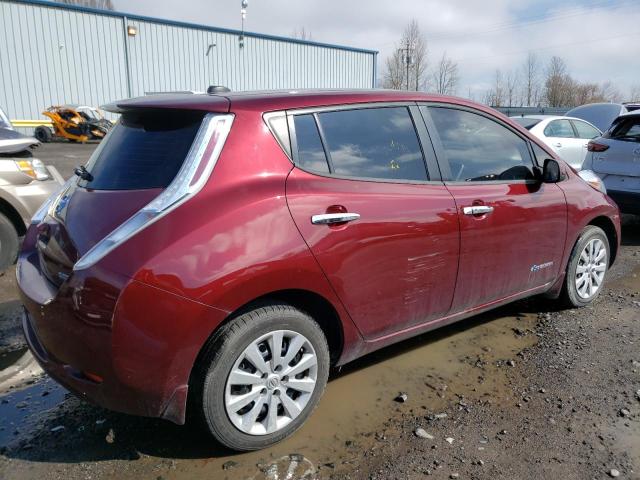 1N4BZ0CP8HC300912 - 2017 NISSAN LEAF S BURGUNDY photo 3