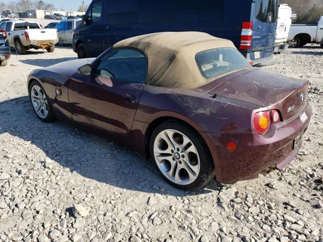 4USBT53433LU03317 - 2003 BMW Z4 3.0 BURGUNDY photo 2