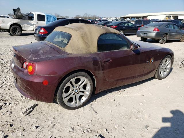 4USBT53433LU03317 - 2003 BMW Z4 3.0 BURGUNDY photo 3