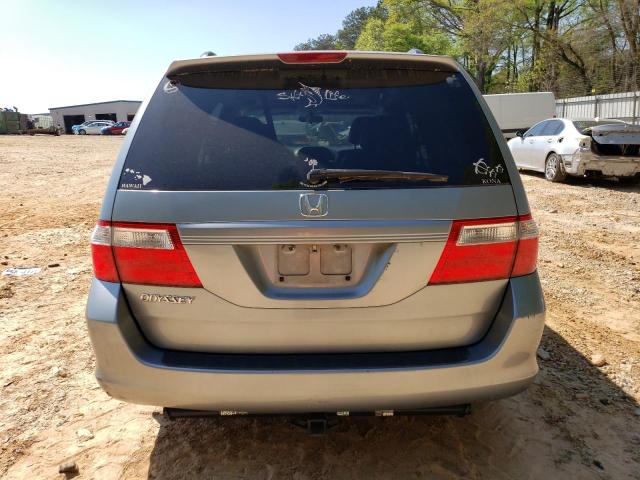 5FNRL38667B106117 - 2007 HONDA ODYSSEY EXL BLUE photo 6